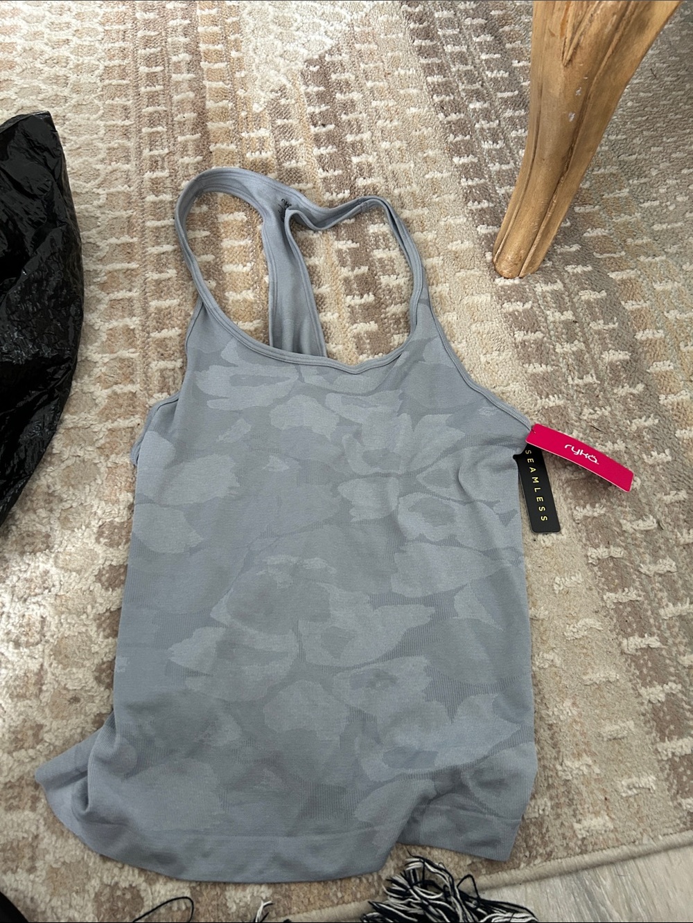 Ryka Light Gray Seamless Racerback Tank
